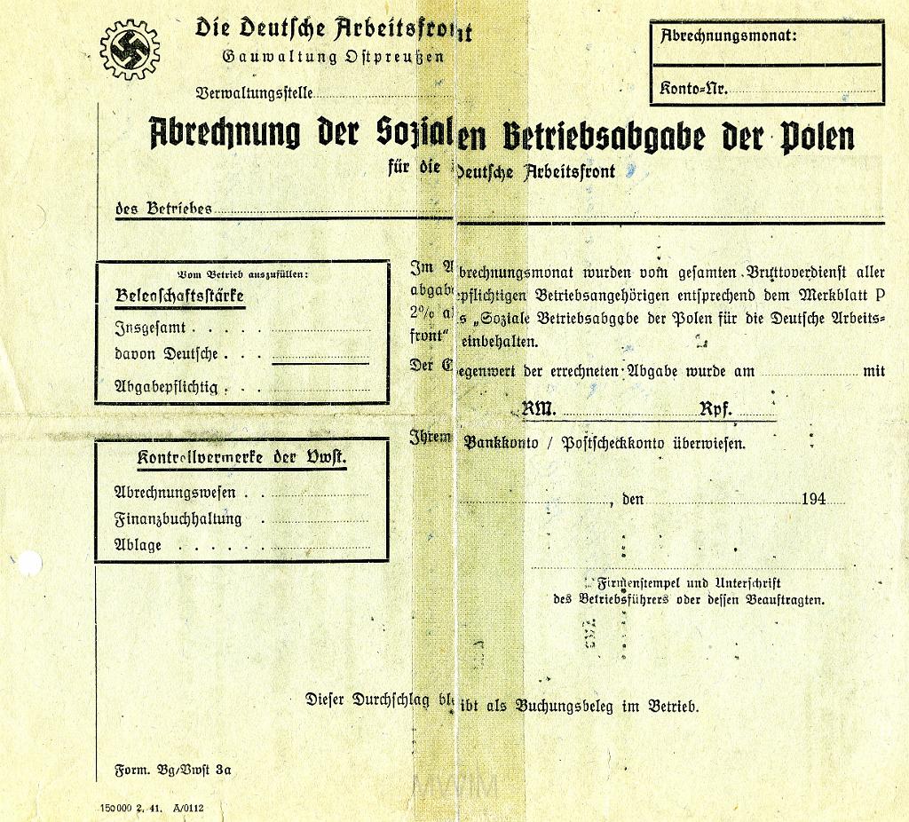 KKE 3546-a.jpg - Awers. KKE 3546  z dokumentu niemieckiego.